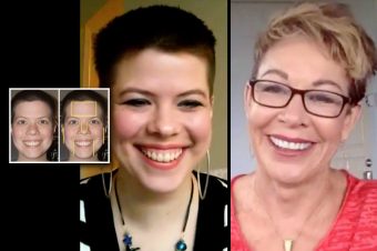 split screen of woman discovering who she really is with Carol Tuttle