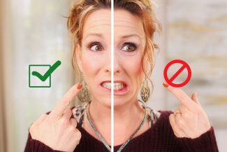 Women over 40 showing makeup