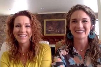 Two women talk about makeup