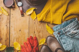 Fall Capsule Wardrobe Flat Lay Clothes
